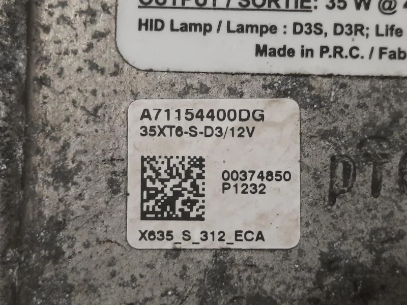 Centralina Proiettore Xenon SX A71154400DG Land Rover Range Rover Evoque I 2011