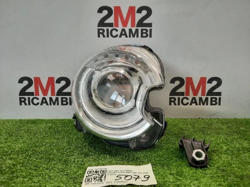 Proiettore ANT DX 52059130 Fiat 500 II 2008