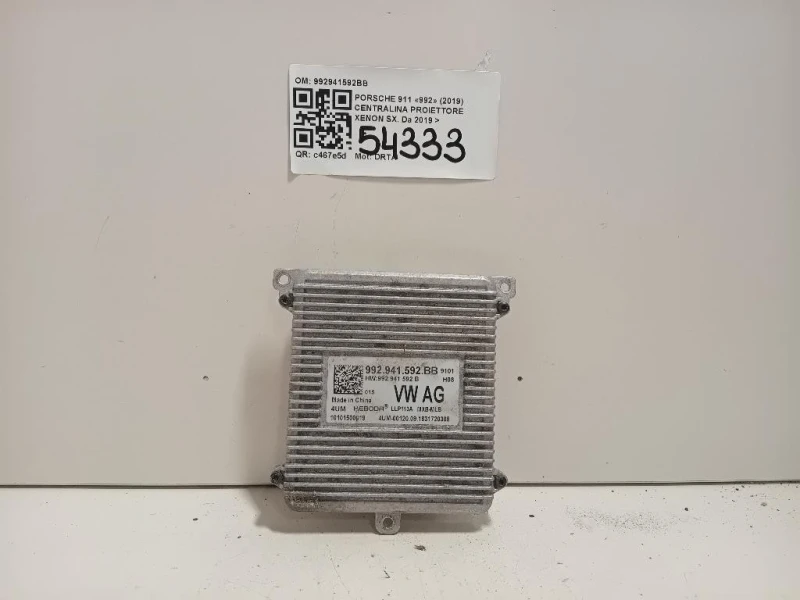Centralina Proiettore Xenon SX 992941592BB Porsche 911 992 2019