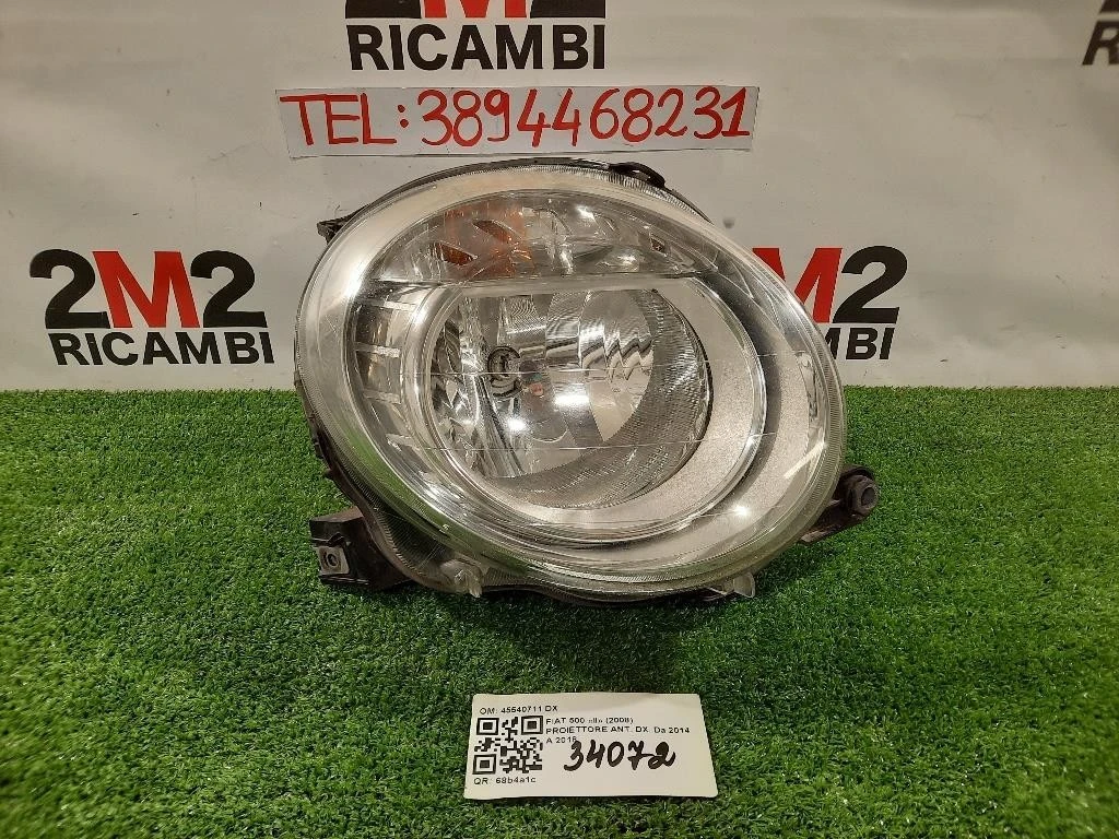 Proiettore ANT DX 45540711 DX Fiat 500 II 2008