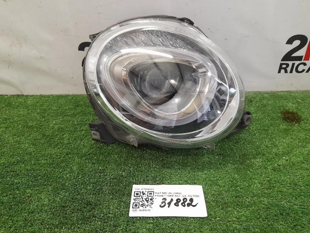 Proiettore ANT DX 81538001 Fiat 500 II 2008