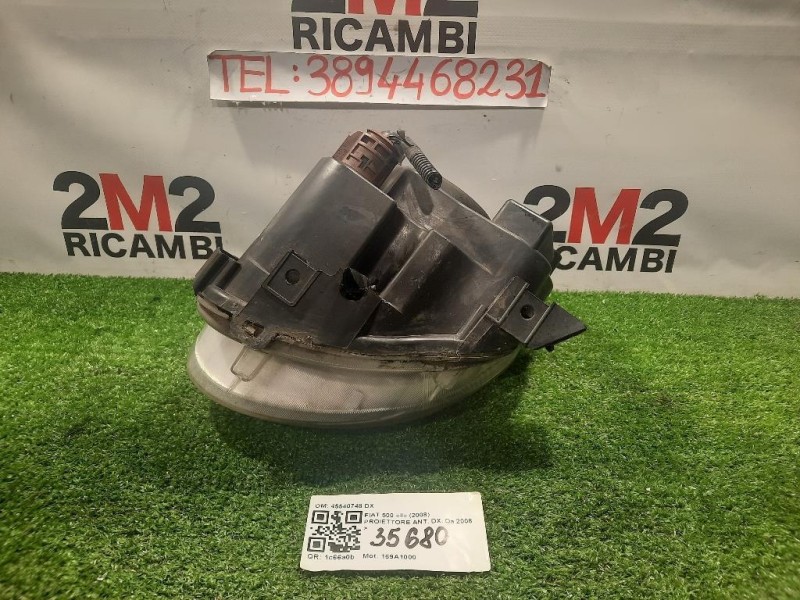 Proiettore ANT DX 45540748 DX Fiat 500 II 2008
