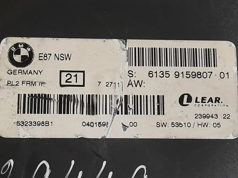 Centralina Proiettori Adattivi 9159807-01 Bmw Serie 1 E87 Berlina 2005