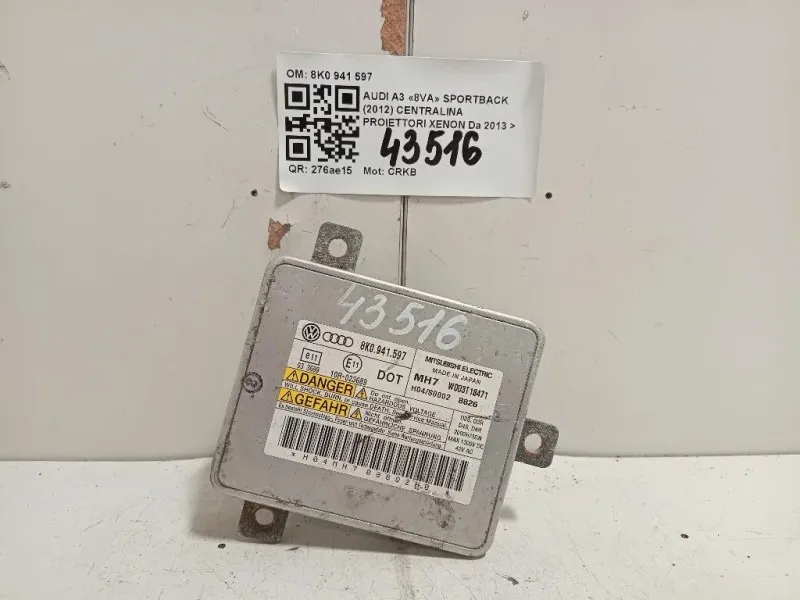 Centralina Proiettori Xenon 8K0 941 597 Audi A3 8VA Sportback 2012