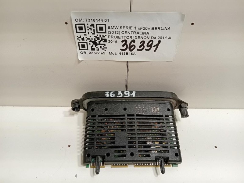 Centralina Proiettori Xenon 7316144 01 Bmw Serie 1 F20 Berlina 2012