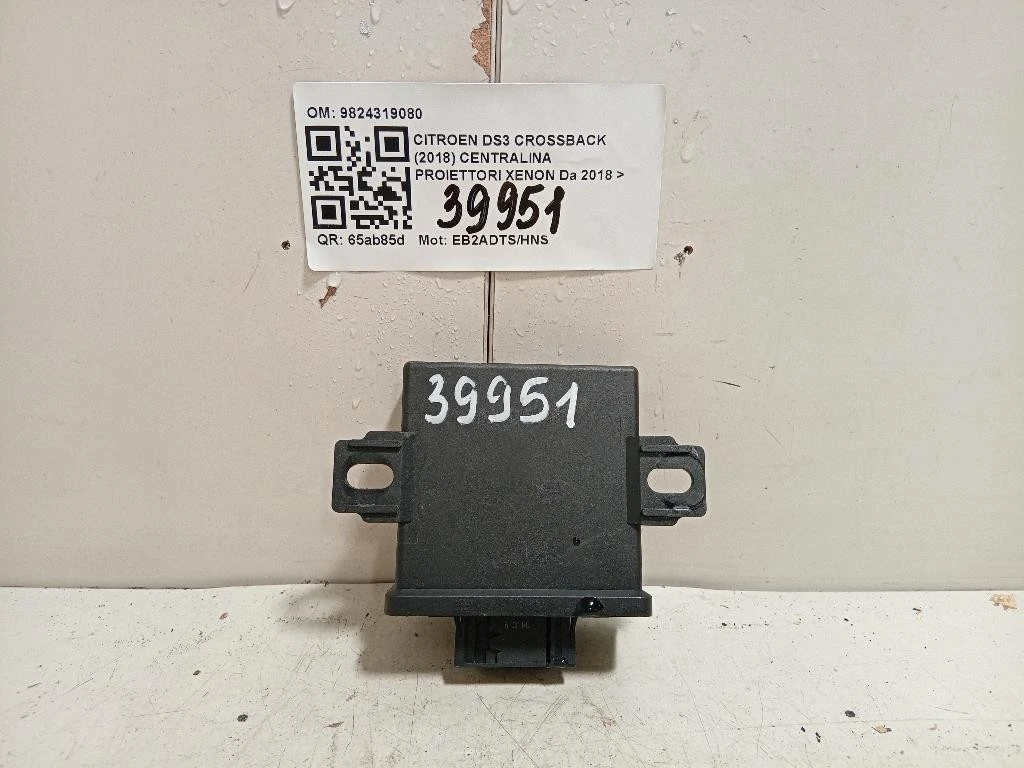 Centralina Proiettori Xenon 9824319080 Citroen DS3 Crossback 2018