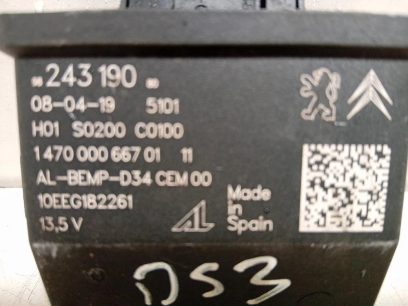 Centralina Proiettori Xenon 9824319080 Citroen DS3 Crossback 2018