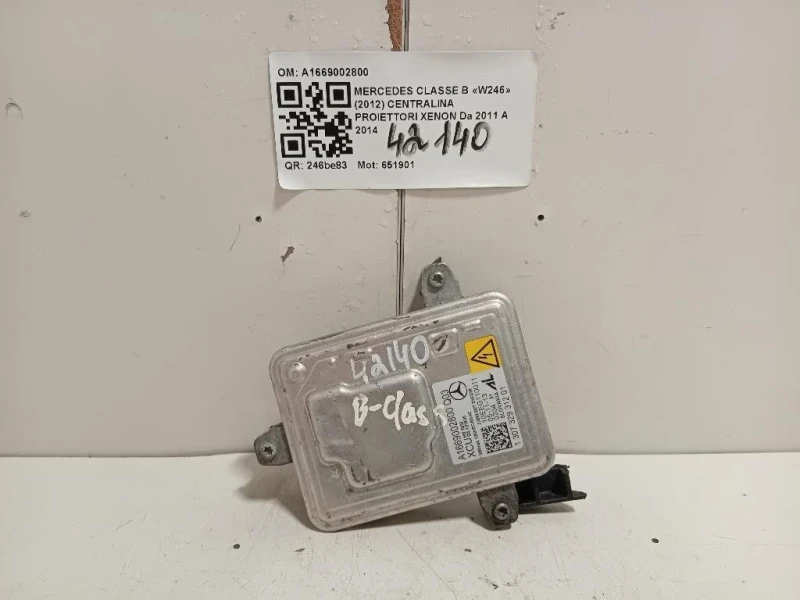 Centralina Proiettori Xenon A1669002800 Mercedes Classe B W246 2012