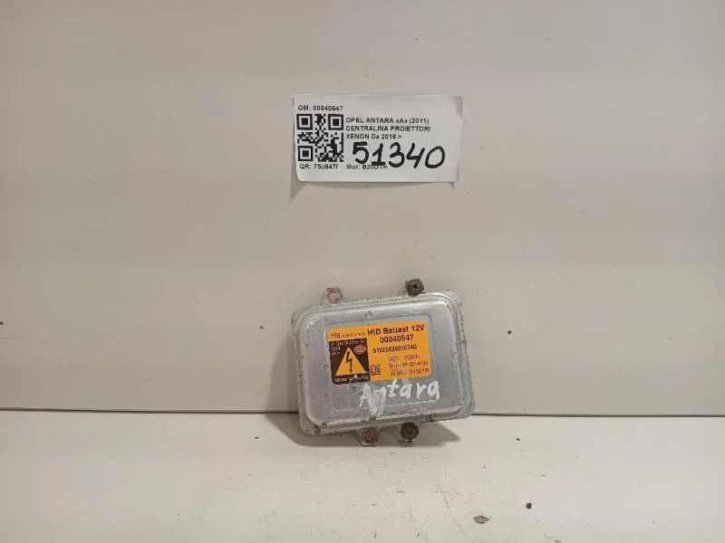 Centralina Proiettori Xenon 00040547 Opel Antara A 2011