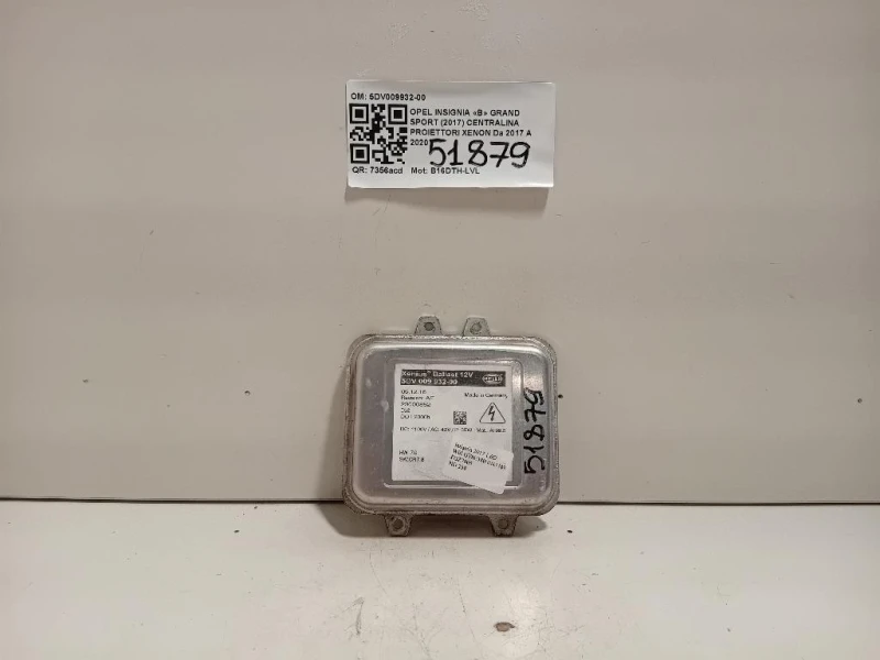 Centralina Proiettori Xenon 5DV009932-00 Opel Insignia B Grand Sport 2017