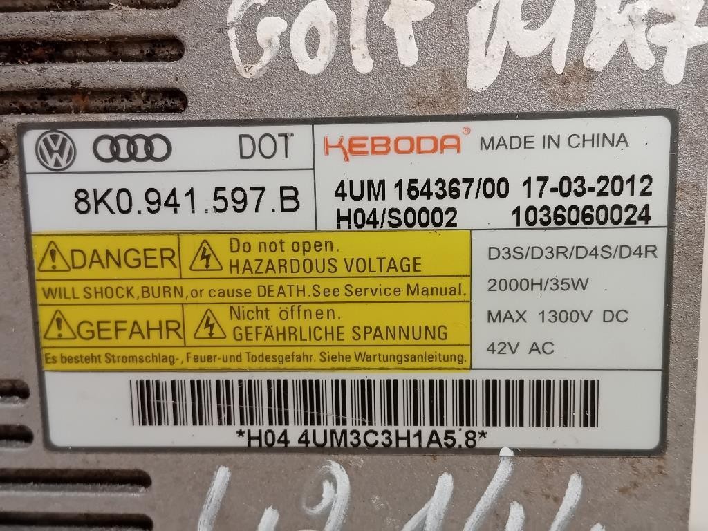 Centralina Proiettori Xenon 8K0941597B Volkswagen GOLF VII 2013