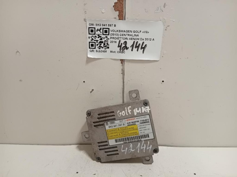 Centralina Proiettori Xenon 8K0941597B Volkswagen GOLF VII 2013