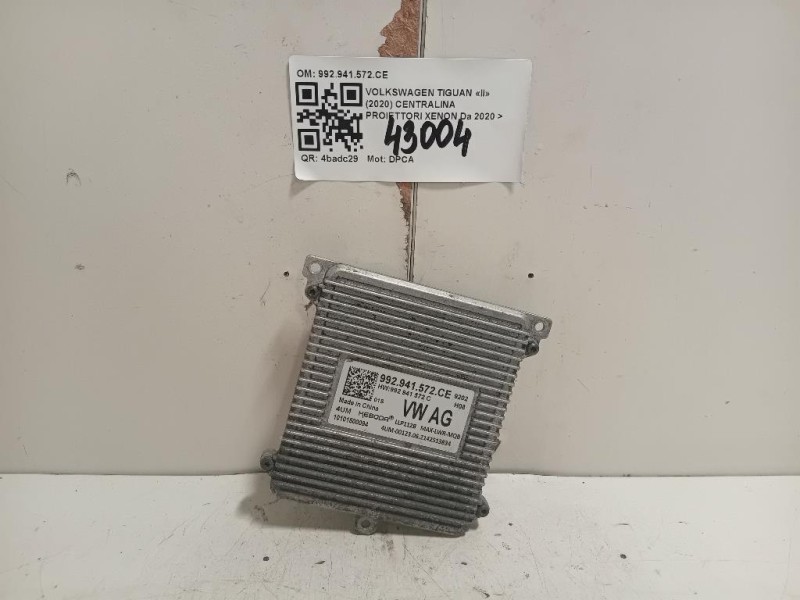 Centralina Proiettori Xenon 992941572CE Volkswagen Tiguan II 2020