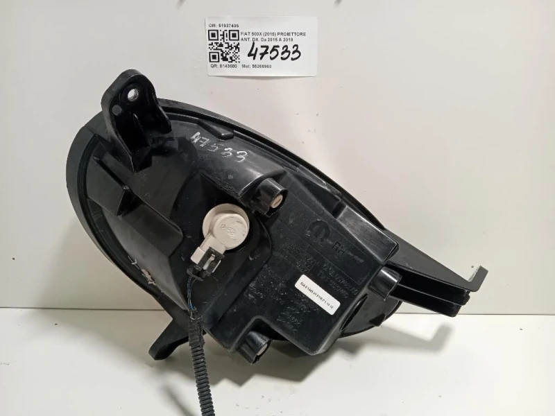Proiettore ANT DX 51937405 Fiat 500X 2015