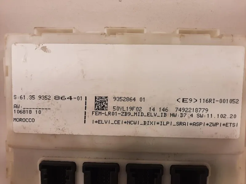 Centralina Scatola Fusibili 9352864 Bmw Serie 1 F20 Berlina 2012