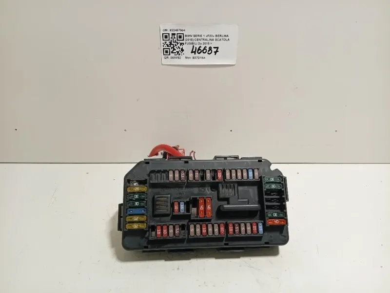 Centralina Scatola Fusibili 922487904 Bmw Serie 1 F20 Berlina 2015