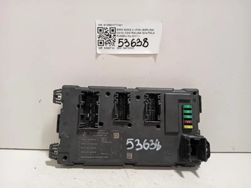 Centralina Scatola Fusibili 6135931717401 Bmw Serie 3 F30 Berlina 2012