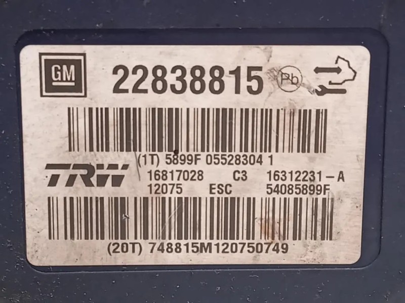 Pompa ABS ANT 22838815 Opel Insignia A 2013