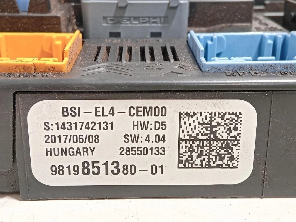 Centralina Scatola Fusibili 9819851380-01 Citroen C4 Grand Picasso II 2013