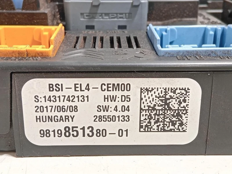 Centralina Scatola Fusibili 9819851380-01 Citroen C4 Grand Picasso II 2013