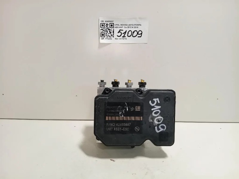 Pompa ABS ANT 42403007 Opel Mokka 2013