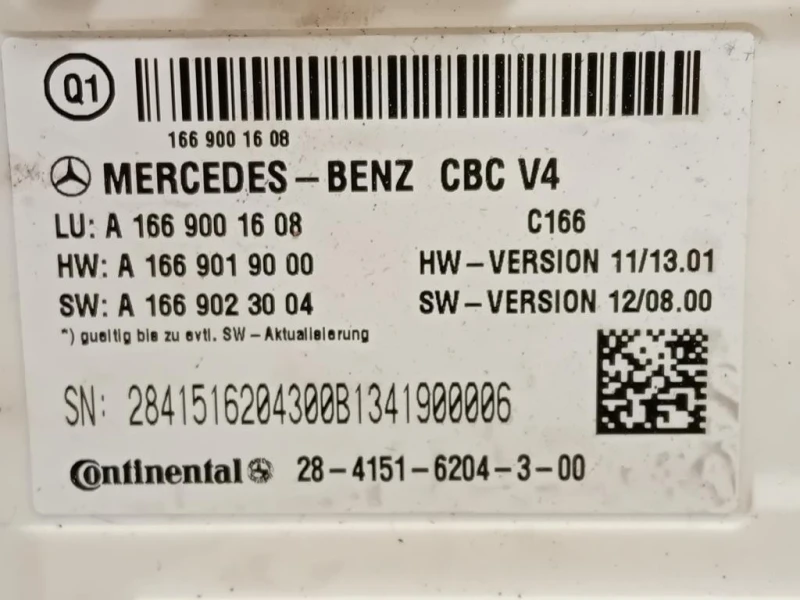 Centralina Scatola Fusibili A166 900 16 08 Mercedes Classe ML W166 2012