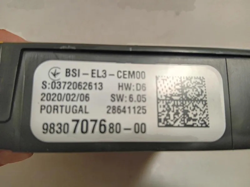 Centralina Scatola Fusibili 9830707680 Opel Corsa F 2019