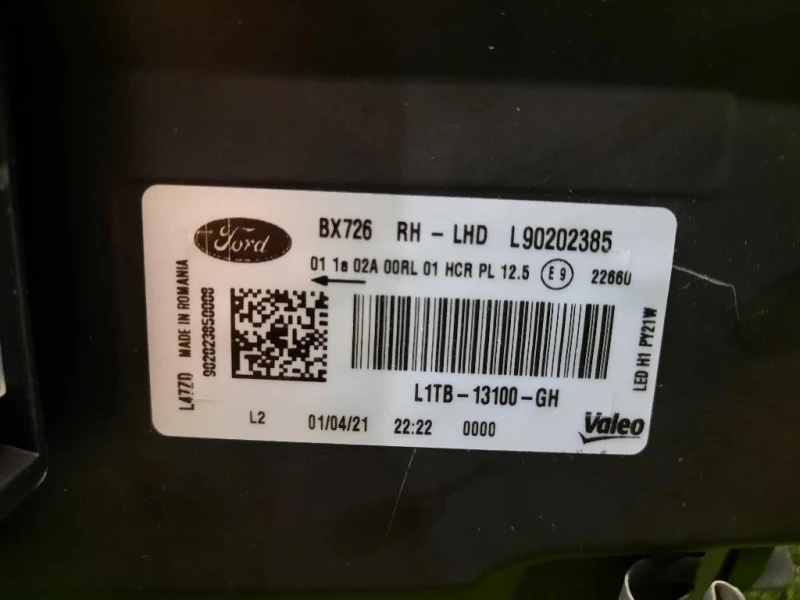 Proiettore ANT DX L1TB13100GH Ford PUMA II 2019