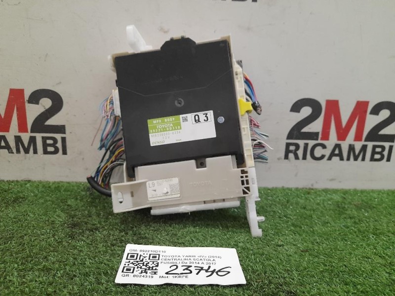 Centralina Scatola Fusibili 892210D110 Toyota Yaris IV 2014