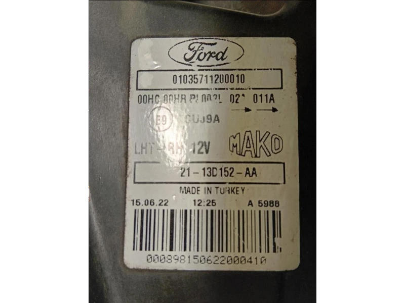 Proiettore ANT DX GK21-13D152-AA Ford Transit Custom I 2013