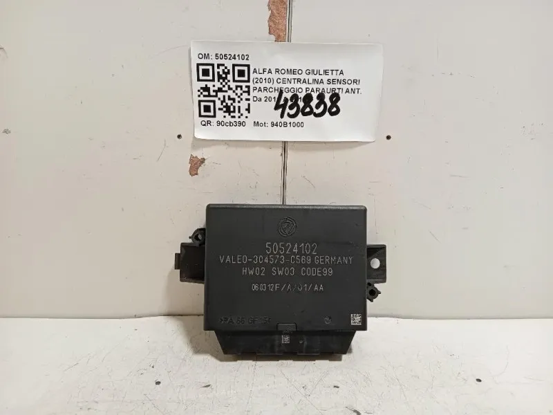 Centralina Sensori Parcheggio Paraurti ANT 50524102 Alfa Romeo Giulietta 2010