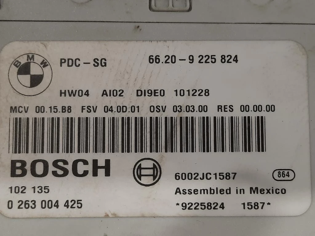 Centralina Sensori Parcheggio Paraurti ANT 6620-9 225 824 Bmw Serie 1 E81 Berlina 2005