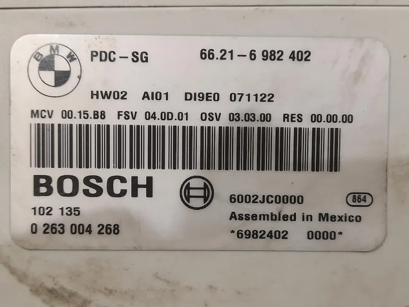 Centralina Sensori Parcheggio Paraurti POST 6621-6982402 Bmw Serie 1 E87 Berlina 2005