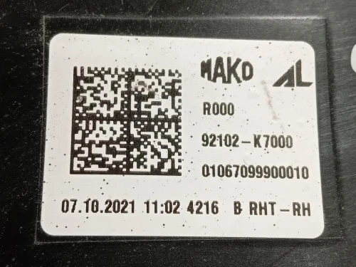 Proiettore ANT DX 92102-K7000 Hyundai I20 II 2018