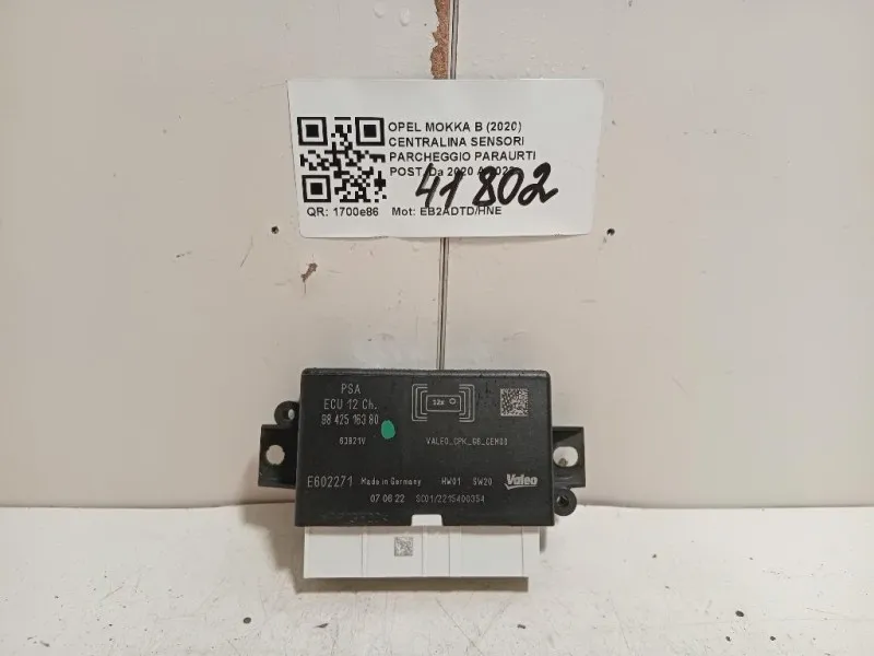 Centralina Sensori Parcheggio Paraurti POST 9842516380 Opel Mokka B 2020