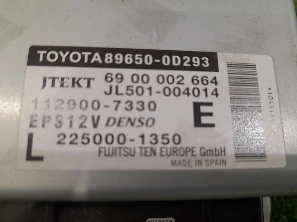 Centralina Servosterzo 896500D293 Toyota Yaris IV 2014