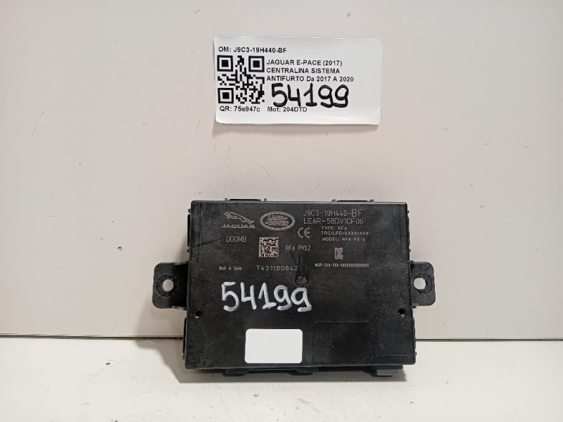 Centralina Sistema Antifurto J9C3-19H440-BF Jaguar E-pace 2017