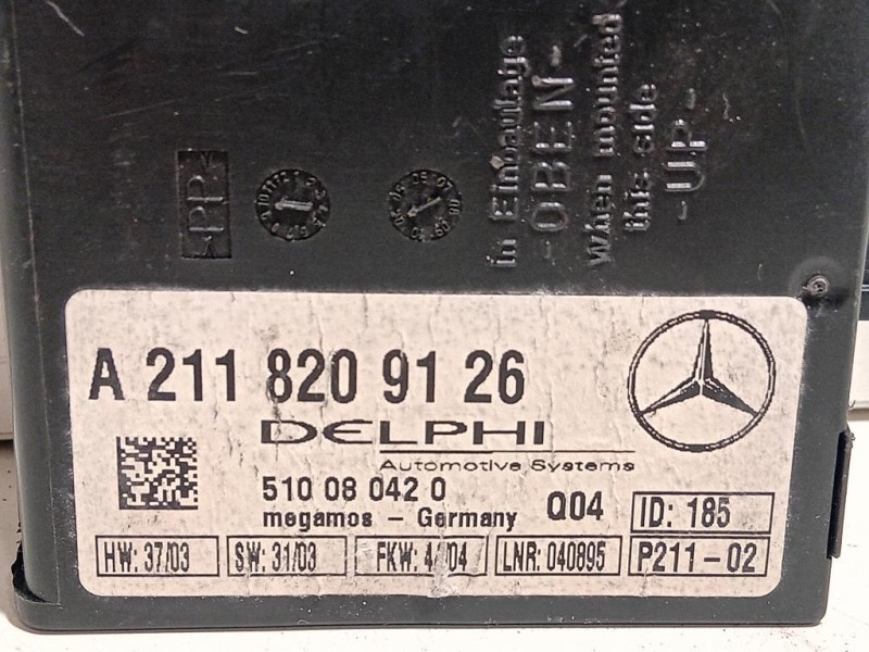 Centralina Sistema Antifurto A2218209126 Mercedes Classe SLK R171 2004