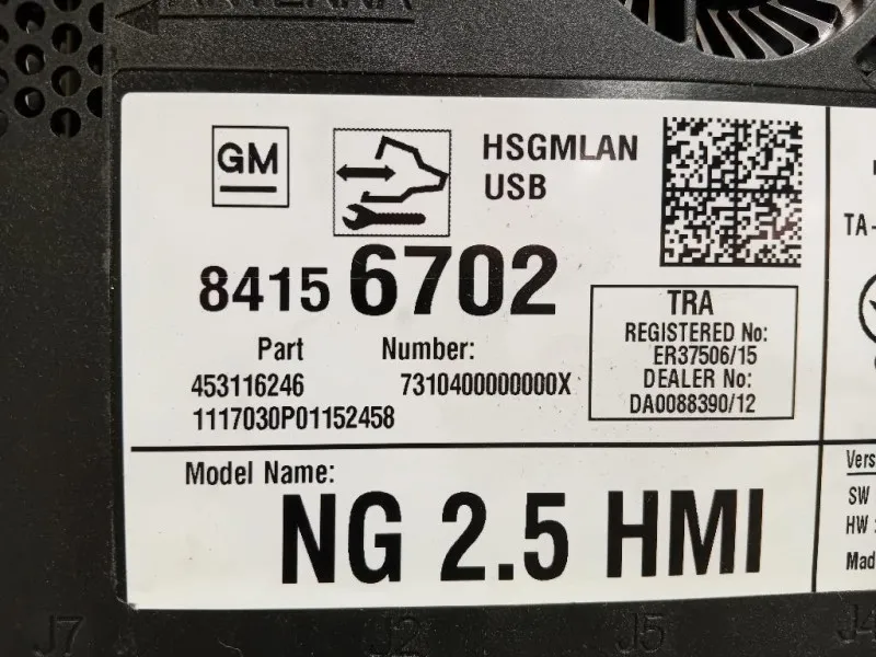 Centralina Sistema DI Navigazione 84156702 Opel Astra K 2016