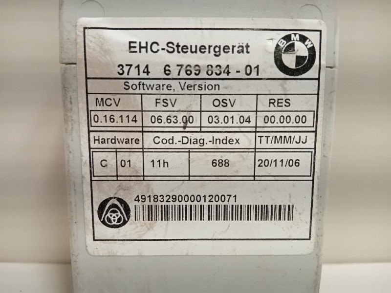 Centralina Sospensioni AD ARIA 3714 6 769 804-01 Bmw Serie 7 E66 2003