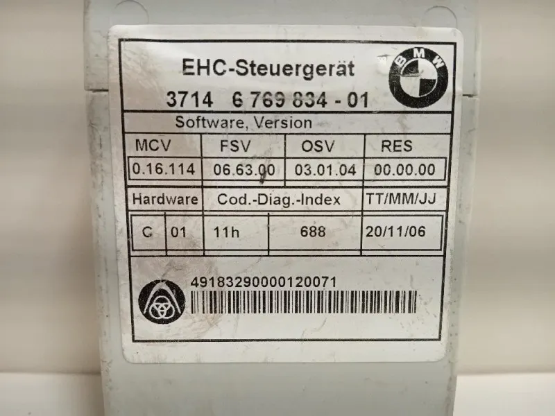 Centralina Sospensioni AD ARIA 3714 6 769 804-01 Bmw Serie 7 E66 2003