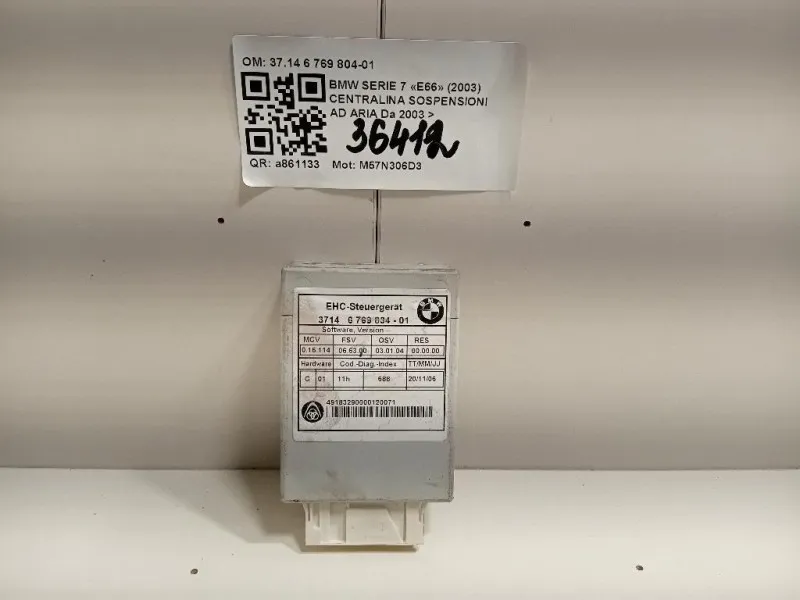 Centralina Sospensioni AD ARIA 3714 6 769 804-01 Bmw Serie 7 E66 2003