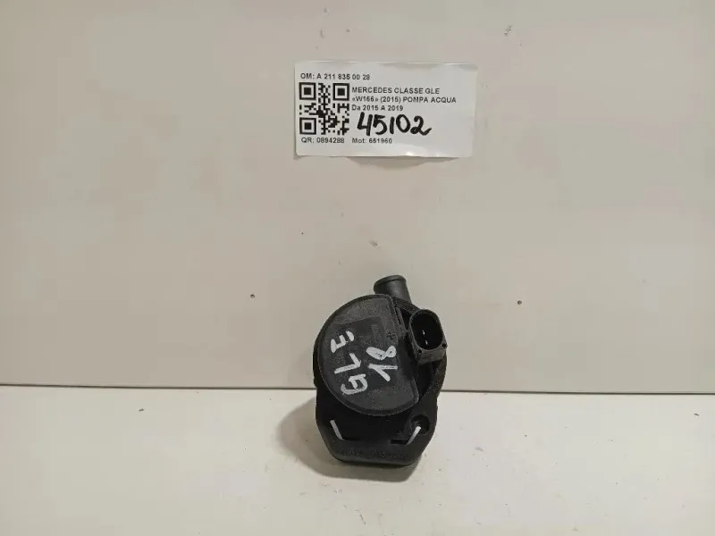 Pompa Acqua A 211 835 00 28 Mercedes Classe GLE W166 2015