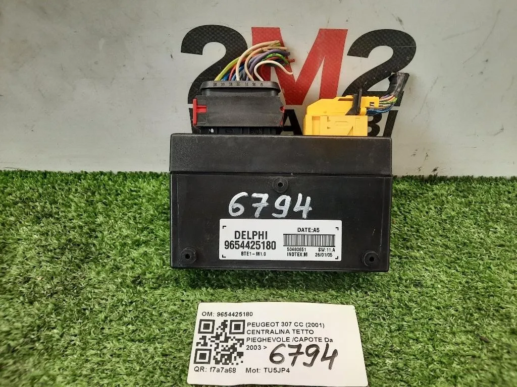 Centralina Tetto Pieghevole Capote 9654425180 Peugeot 307 CC 2001