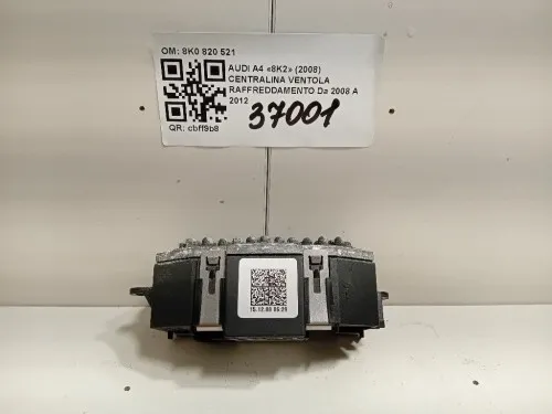Centralina Ventola Raffreddamento 8K0 820 521 Audi A4 8K2 2008