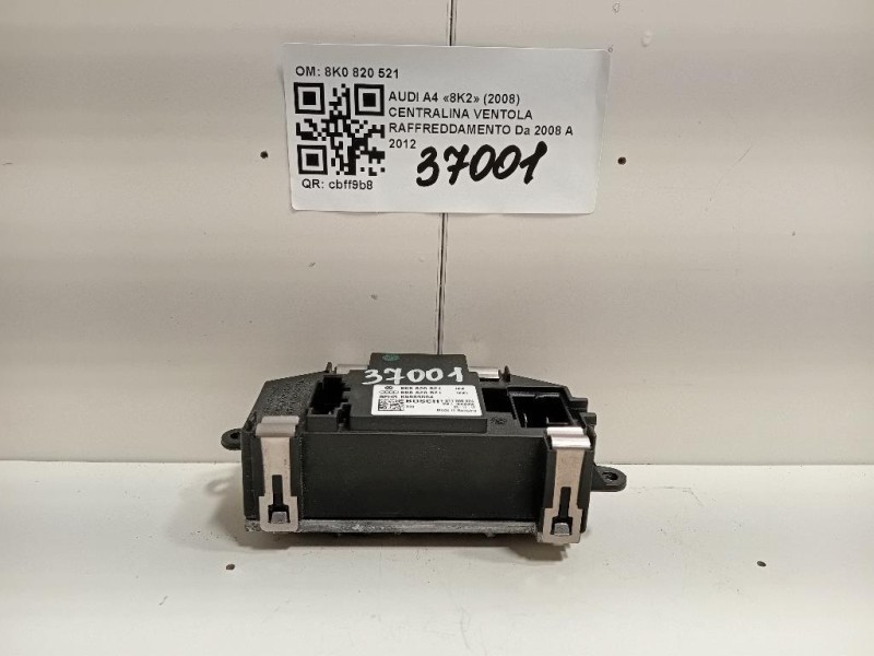 Centralina Ventola Raffreddamento 8K0 820 521 Audi A4 8K2 2008
