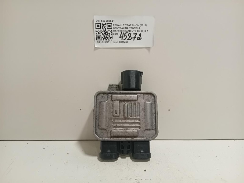Centralina Ventola Raffreddamento 940 008501 Renault Trafic IV 2015