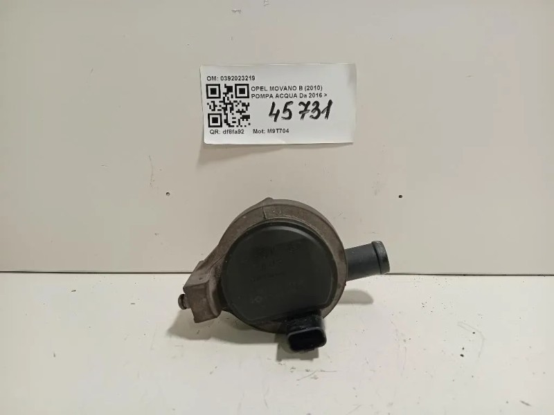 Pompa Acqua 0392023219 Opel Movano B 2010