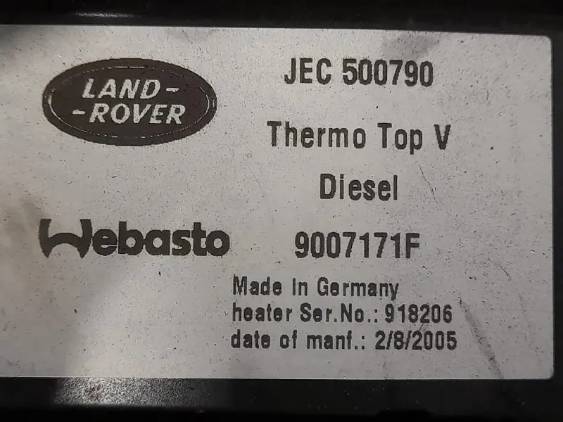 Pompa Acqua Riscaldatore Autonomo 9007171F Land Rover Discovery III 2005