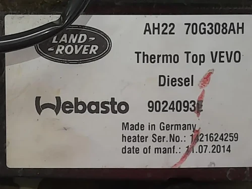 Pompa Acqua Riscaldatore Autonomo AH22 70G308AH Land Rover Discovery IV 2010